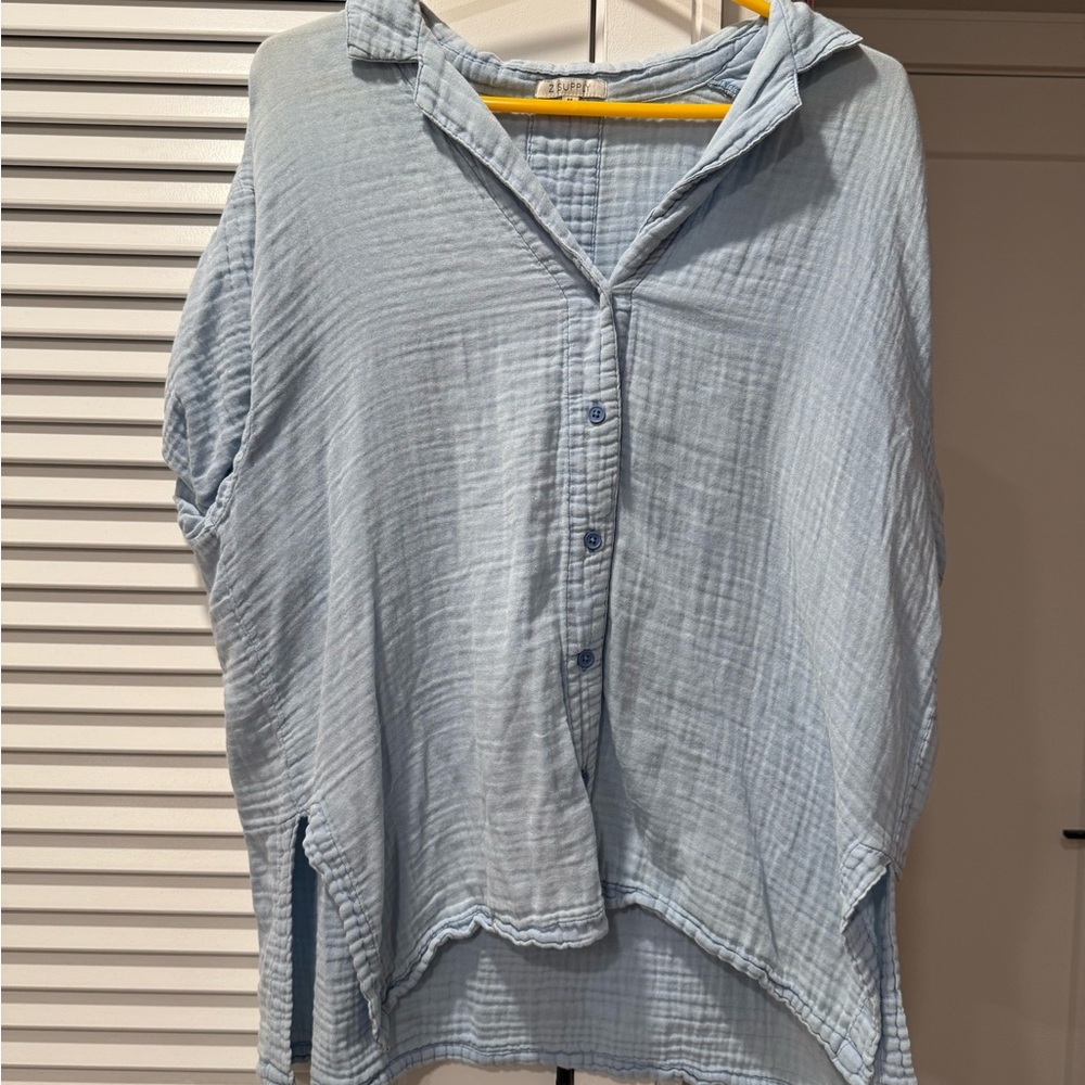 Z Supply Sky Blue Button-Down Shirt